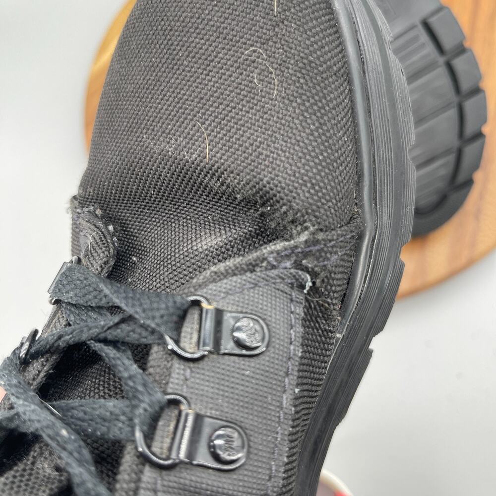 Dr Martens Combs W Boots Womens Size 8 Air Wair Black Lace Up Combat Ankle Shoes - Picture 2 of 9